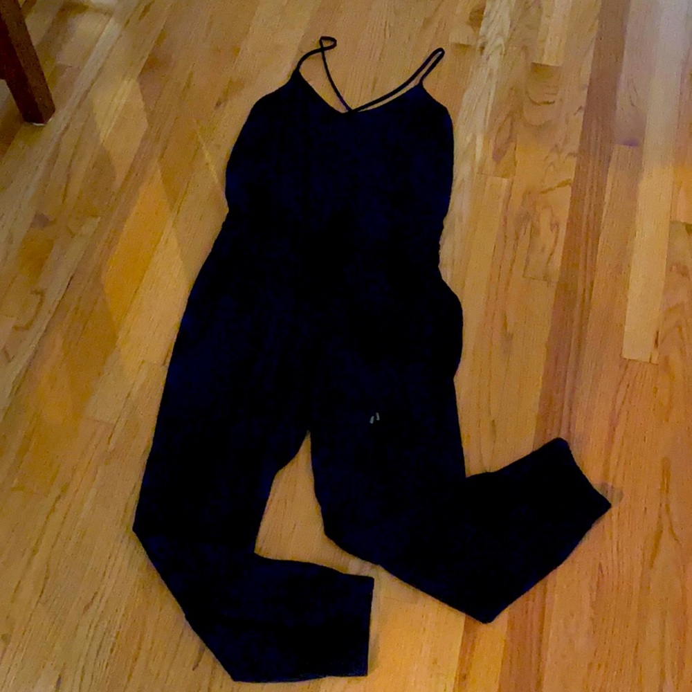 Splendid Black Drawstring Lightweight Jumpsuit - image 3